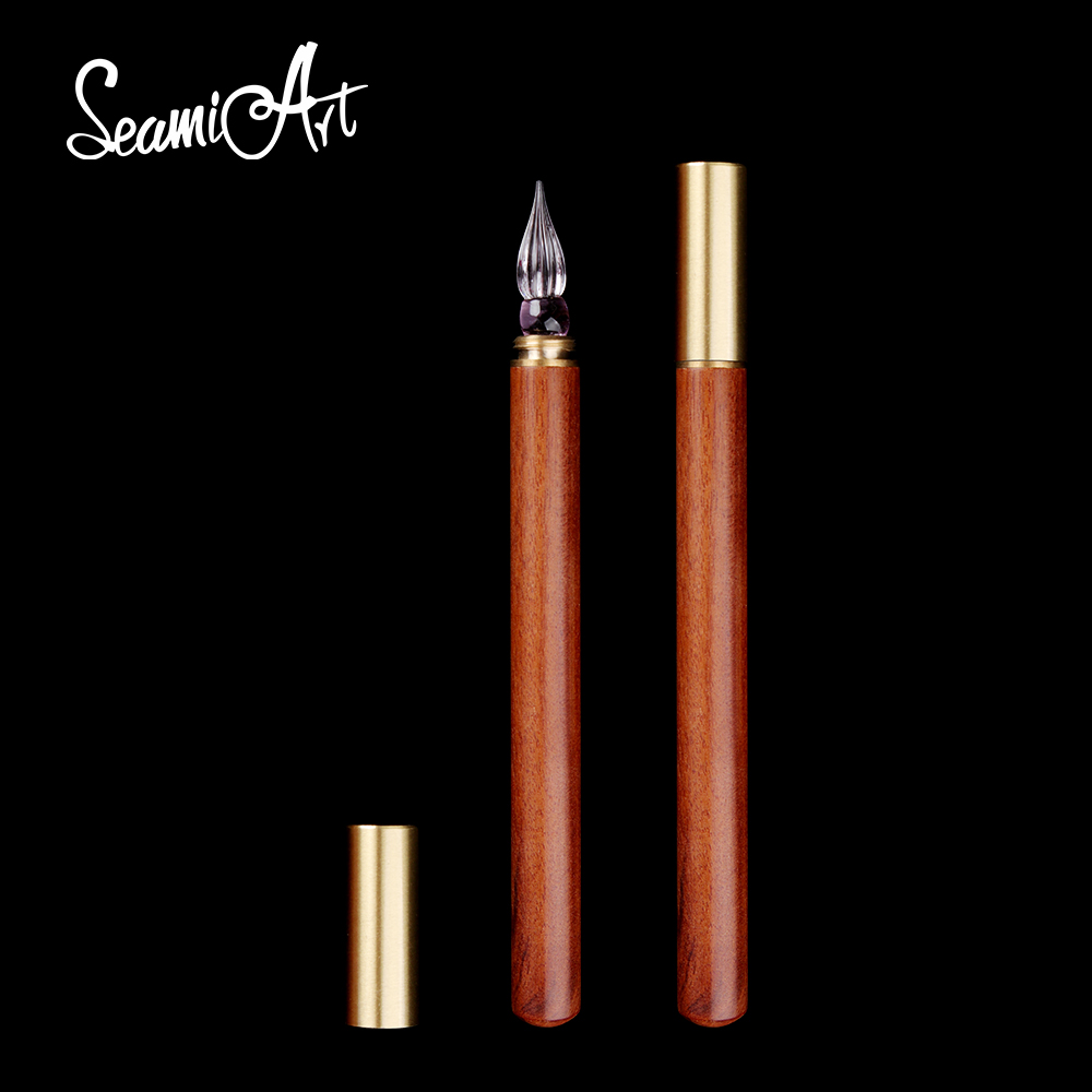SeamiArt 1pc Wood Handle Glass - Stationery Supplier recension och pris